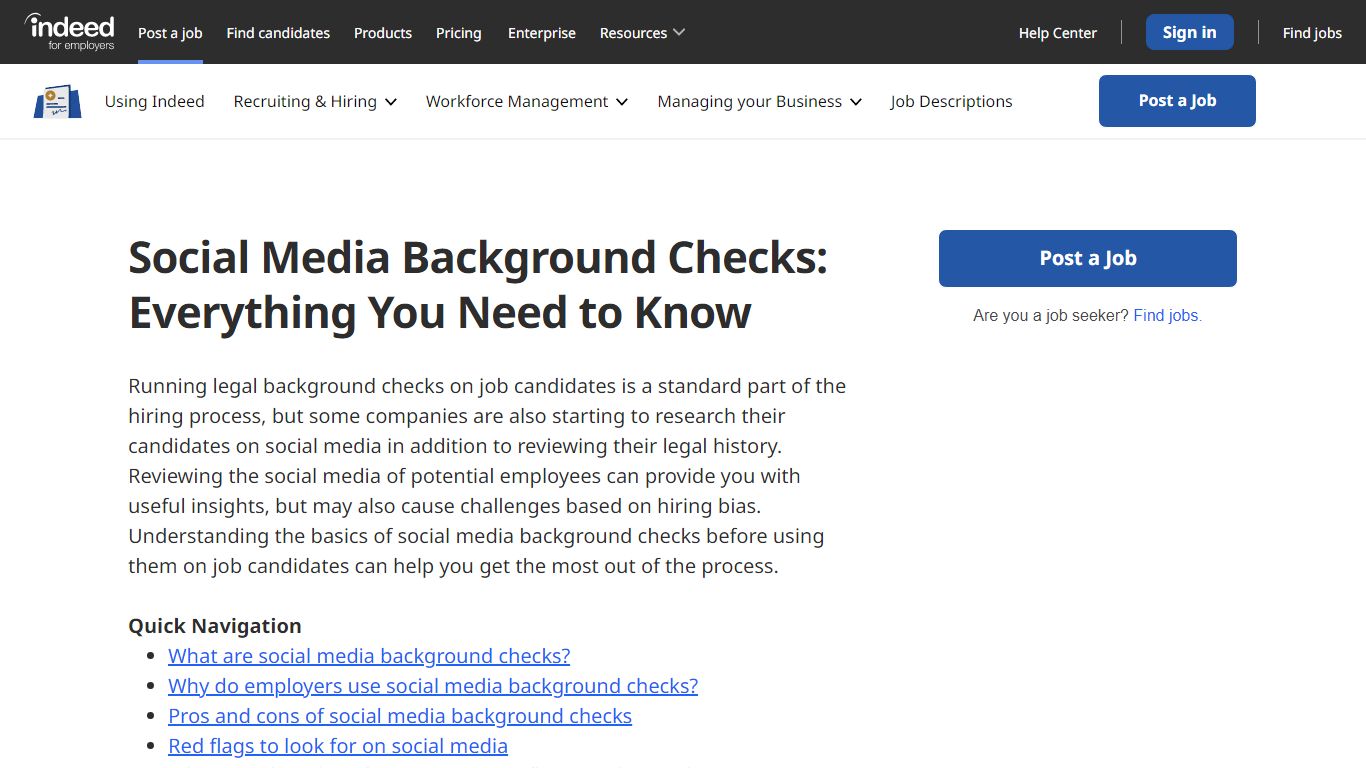 Social Media Background Checks: Everything You Need to Know - Indeed